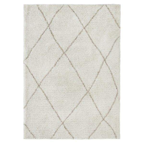 Foundry Select Kavis Machine Tufted Performance Cream/Brown Rug Wayfair